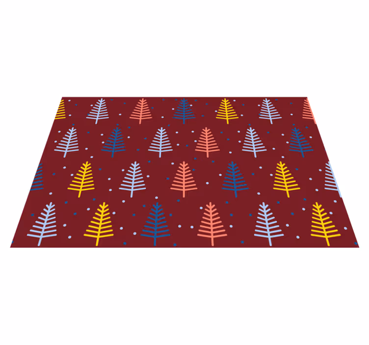 Set de table noël motif arbre coloré - TenStickers