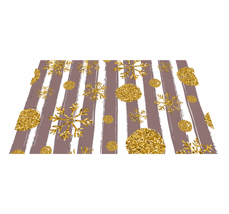 Set de table noël flocons d'or festifs - TenStickers