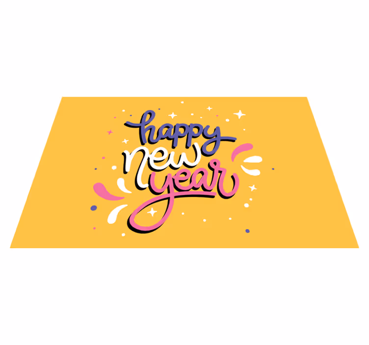 Set de table noël typographie bonne année - TenStickers