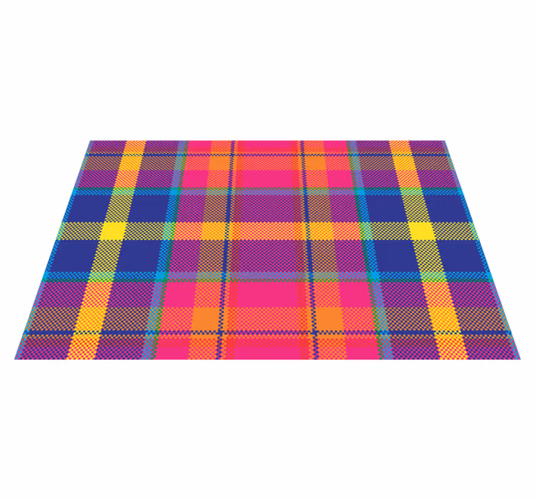 Set de table à motif écossais coloré - TenStickers