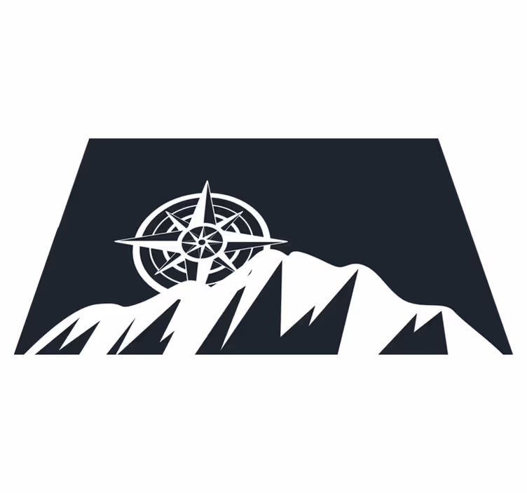 Set de table design citation boussole montagne - TenStickers