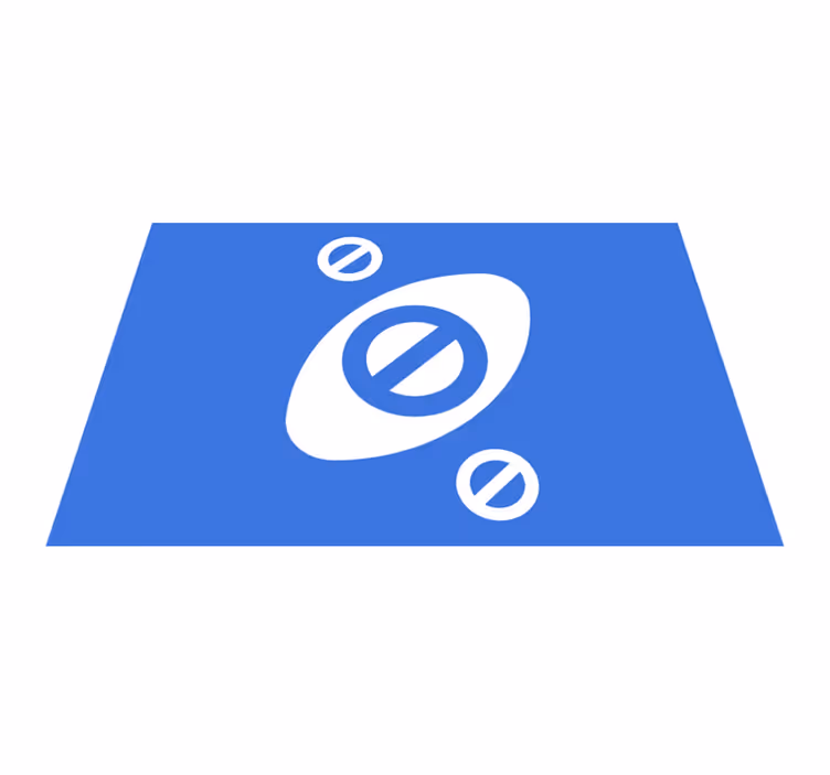 Set de table moderne accent bleu minimaliste - TenStickers