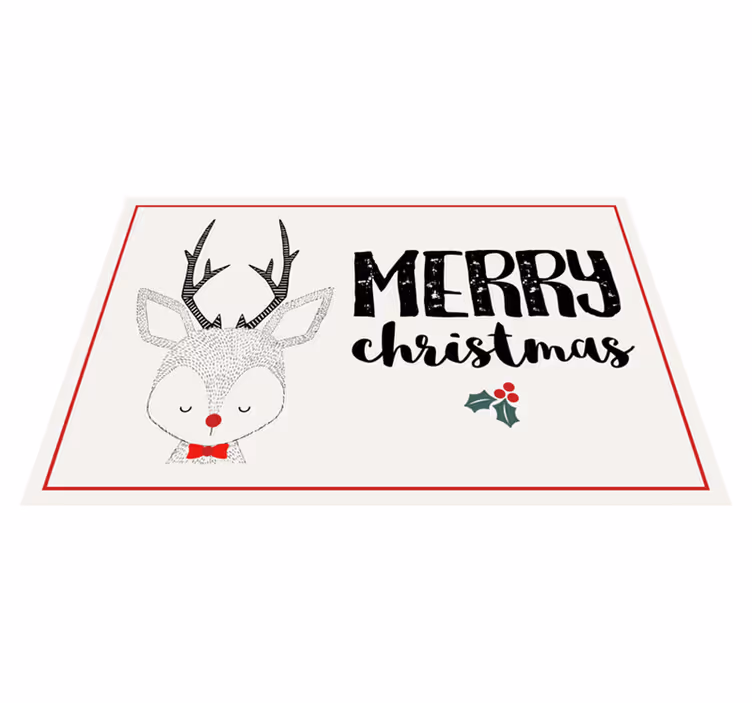 Set de table noël illustration de renne joyeux - TenStickers