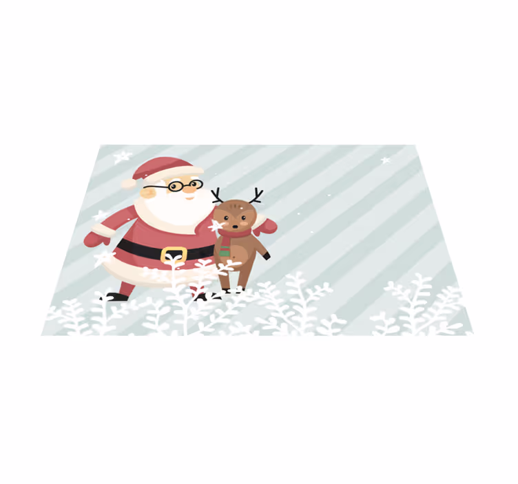 Set de table noël père noël avec rennes - TenStickers