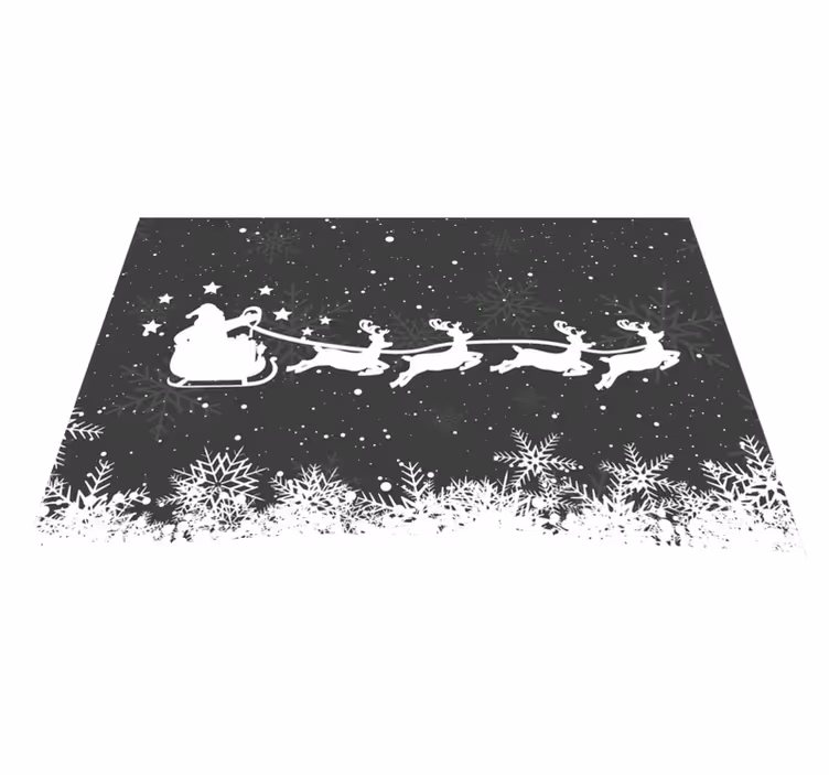 Set de table noël traîneau du père noël et rennes - TenStickers