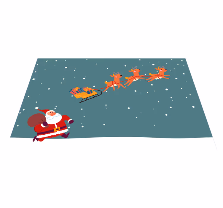 Set de table noël traîneau du père noël - TenStickers
