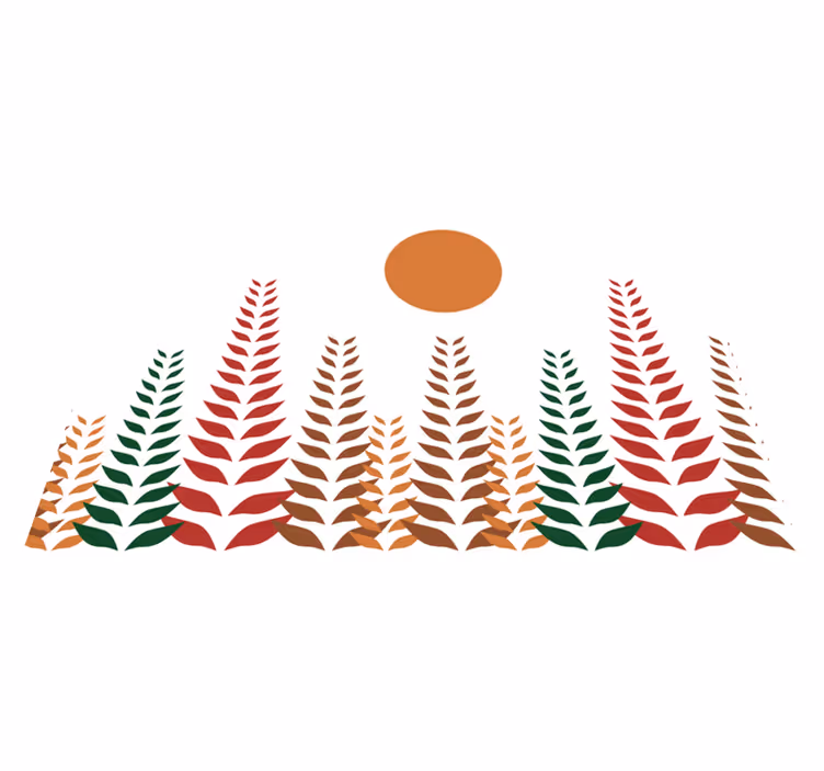Set de table moderne motif feuille élégant - TenStickers