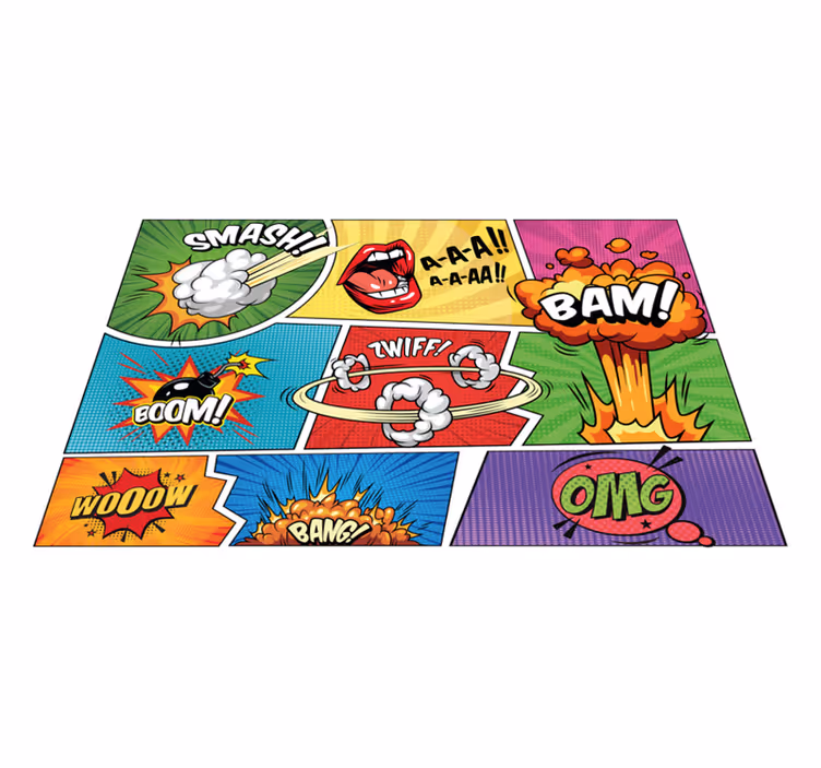 Set de table original bulles de dialogue comiques - TenStickers