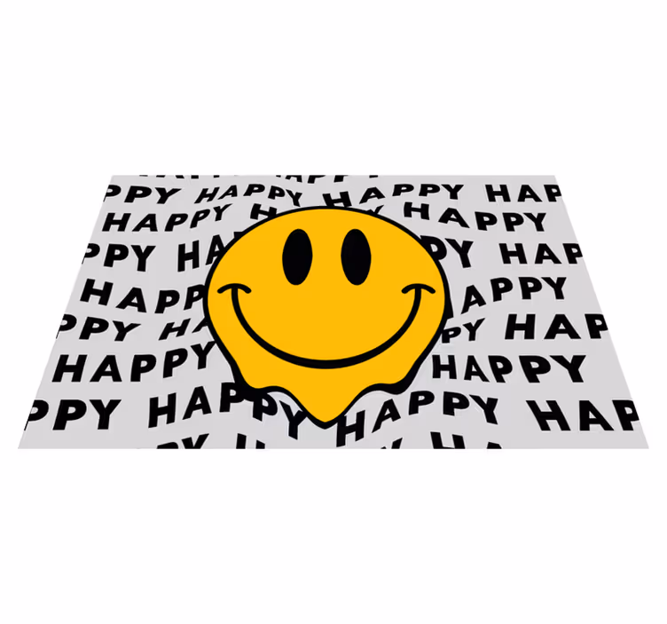 Set de table design citation visage souriant heureux - TenStickers