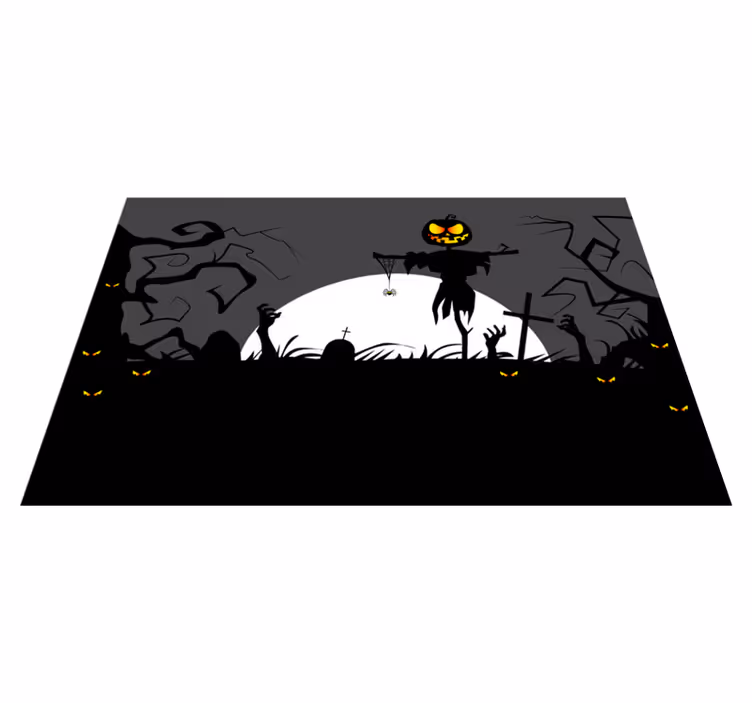 Set de table halloween Épouvantail citrouille effrayant - TenStickers