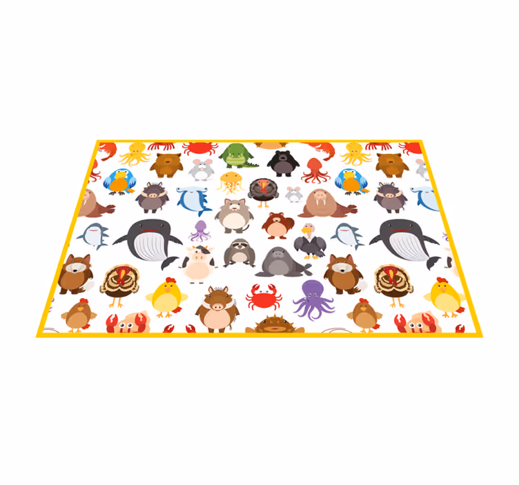 Set de table enfant collection animaux colorés - TenStickers