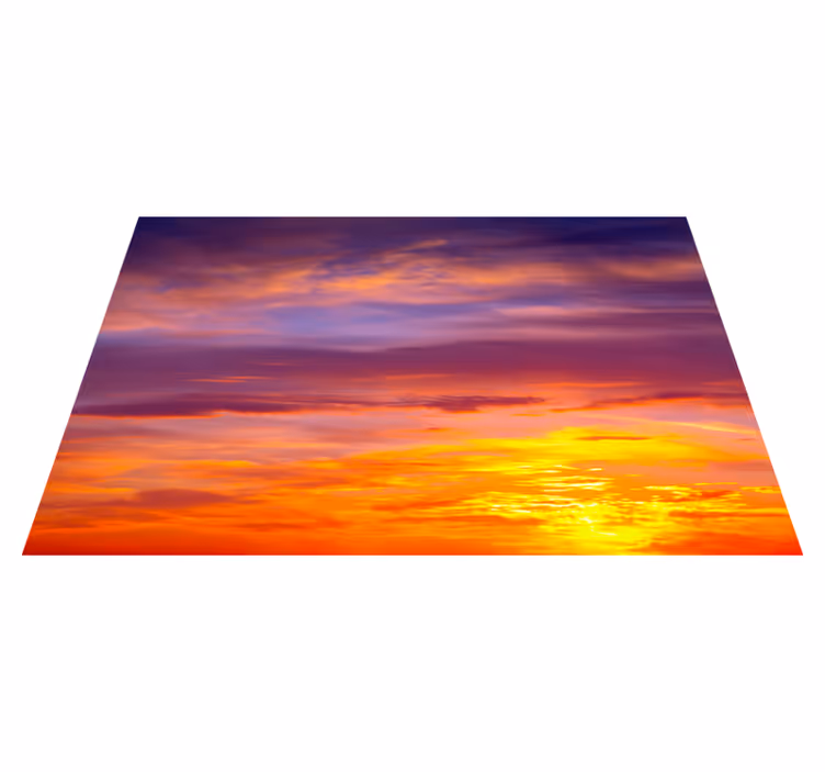 Set de table moderne vue sur l'horizon au coucher du soleil - TenStickers