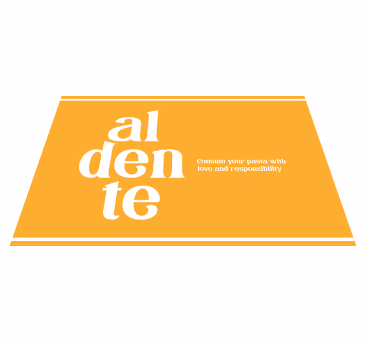 Set de table design citation rappel culinaire aldente - TenStickers