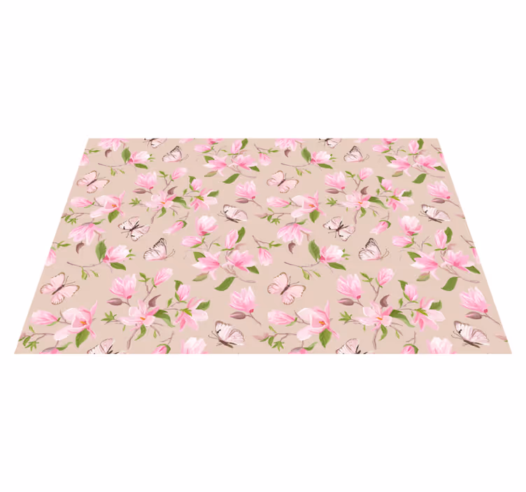 Set de table original motif floral papillon - TenStickers