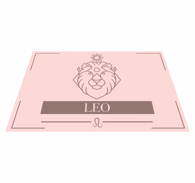 Set de table en rose signe du zodiaque Lion - TenStickers