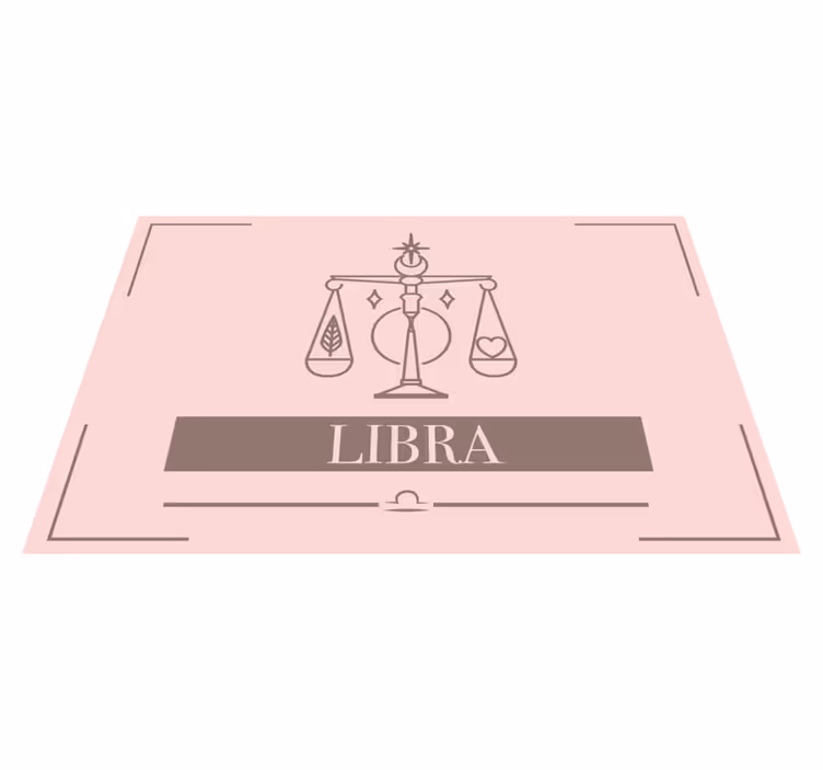 Set de table en rose signe du zodiaque Balance - TenStickers