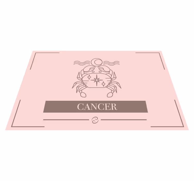 Set de table en rose signe du zodiaque Cancer - TenStickers