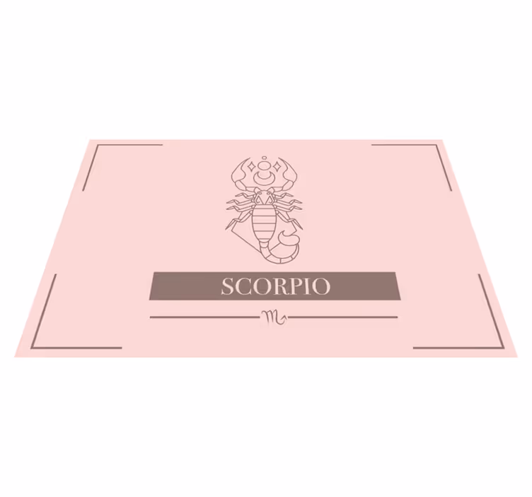 Set de table en rose signe du zodiaque Scorpion - TenStickers
