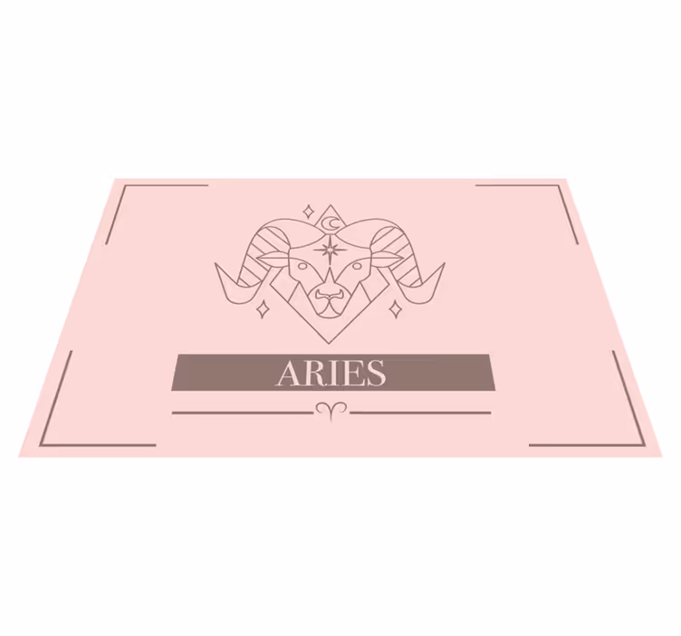 Set de table en rose signe du zodiaque Bélier - TenStickers