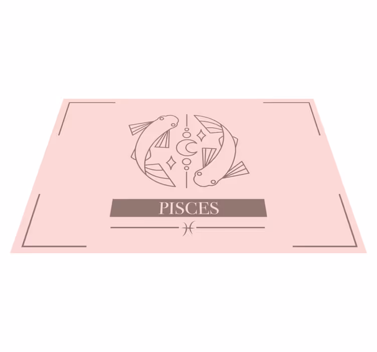 Set de table en rose signe du zodiaque Poisson - TenStickers