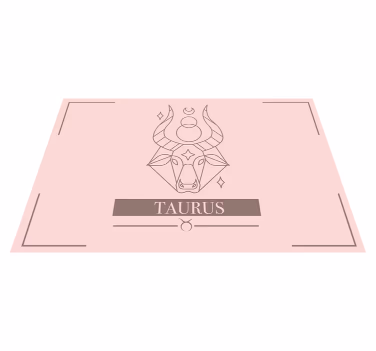 Set de table en rose signe du zodiaque Taureau - TenStickers