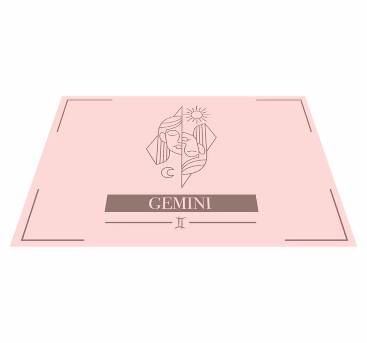 Set de table en rose signe du zodiaque Gémeaux - TenStickers
