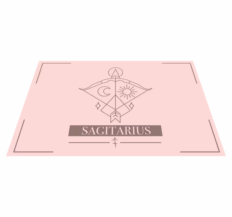 Set de table rose signe du zodiaque Sagittaire - TenStickers