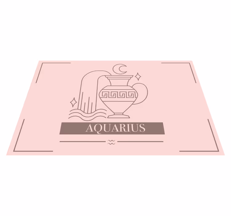 Set de table en rose signe du zodiaque Verseau - TenStickers