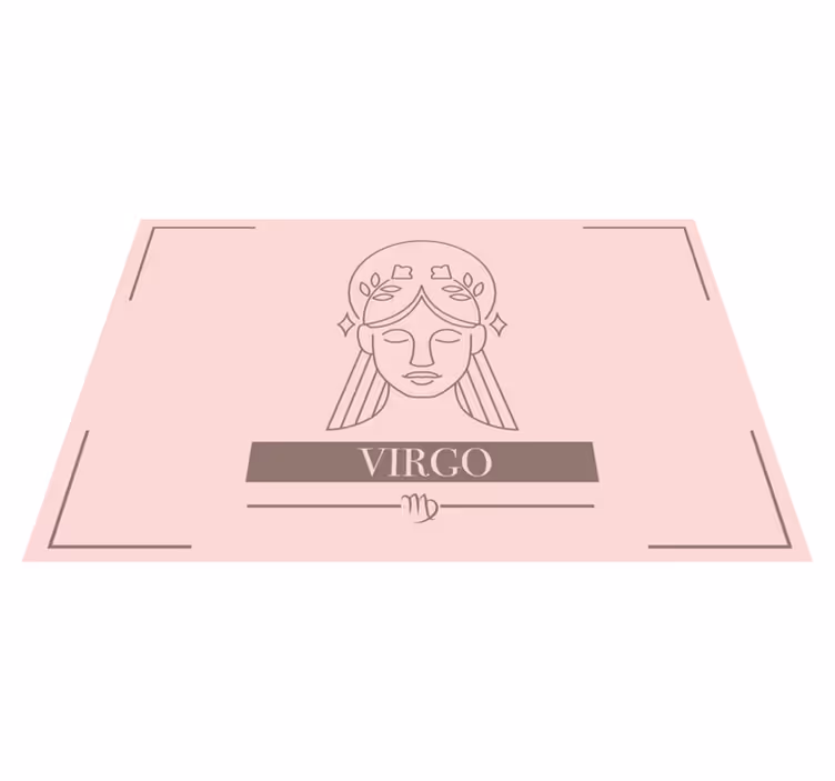 Set de table en rose signe du zodiaque Vierge - TenStickers