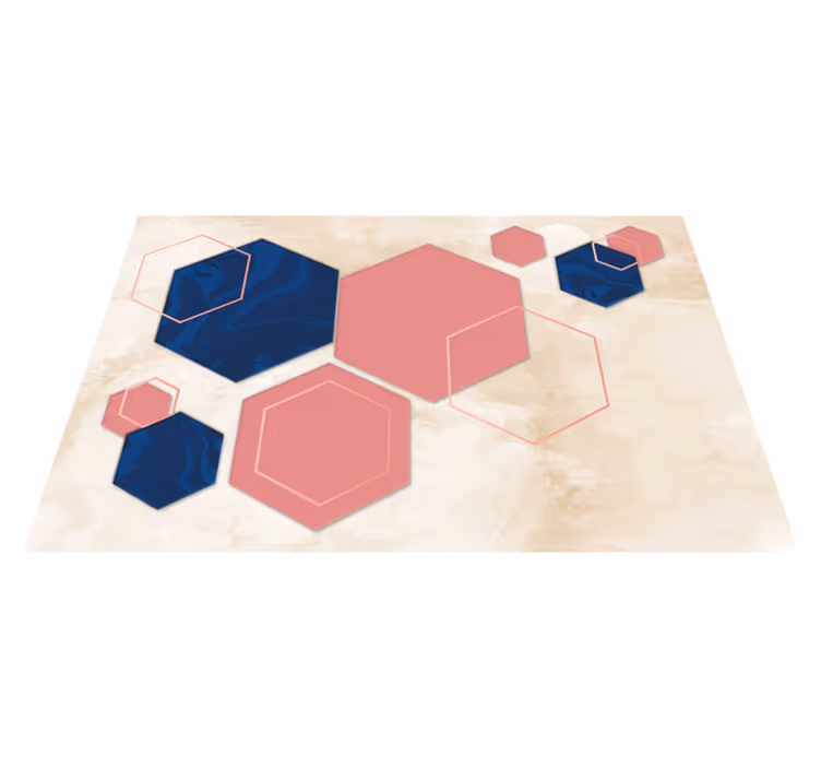 Set de table moderne motifs en forme hexagonale - TenStickers