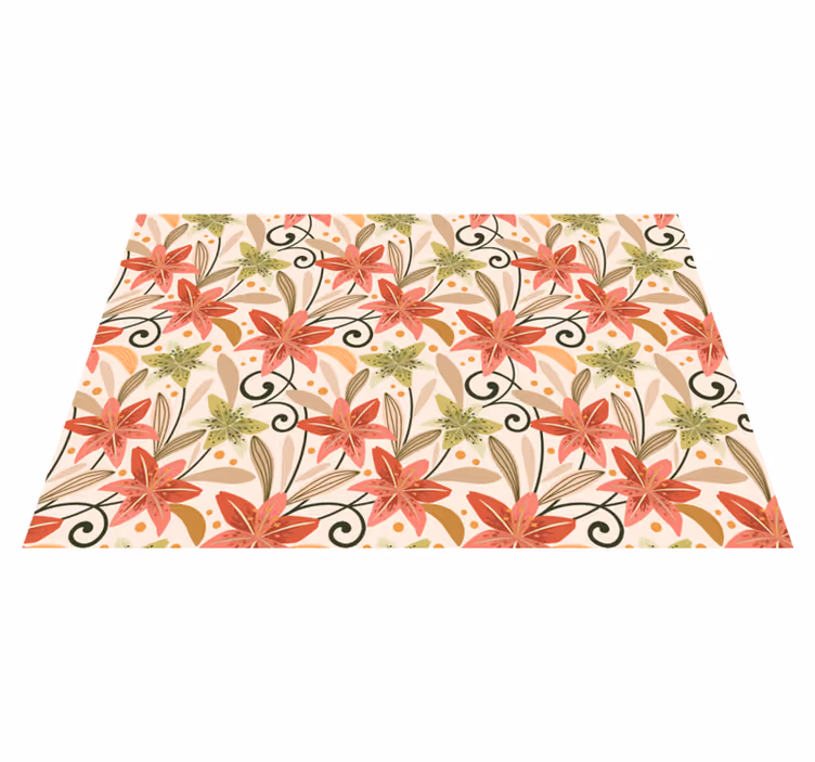 Set de table original Élément floral vibrant - TenStickers