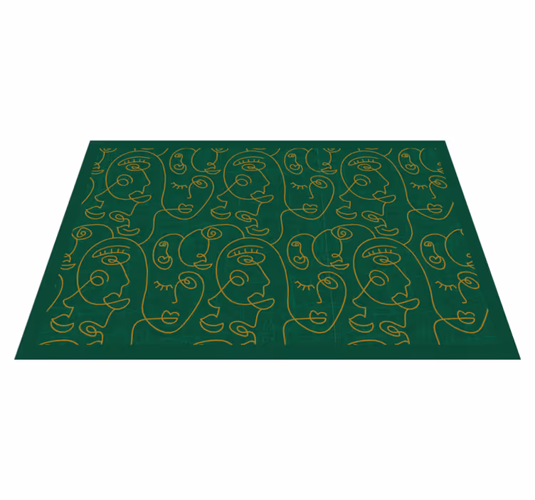 Set de table original motif visage abstrait - TenStickers