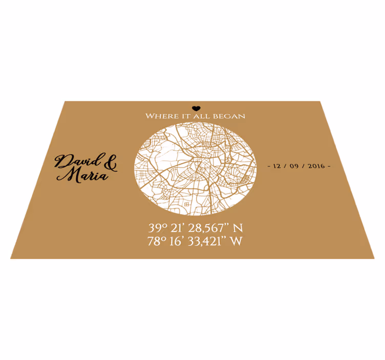 Set de table where it all began personnalisable - TenStickers