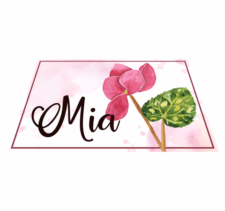 Set de table Violette des Alpes avec prénom - TenStickers