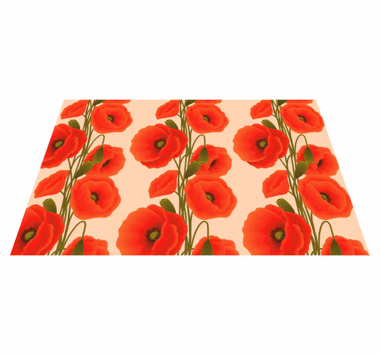 Set de table imprimé coquelicots rouges - TenStickers