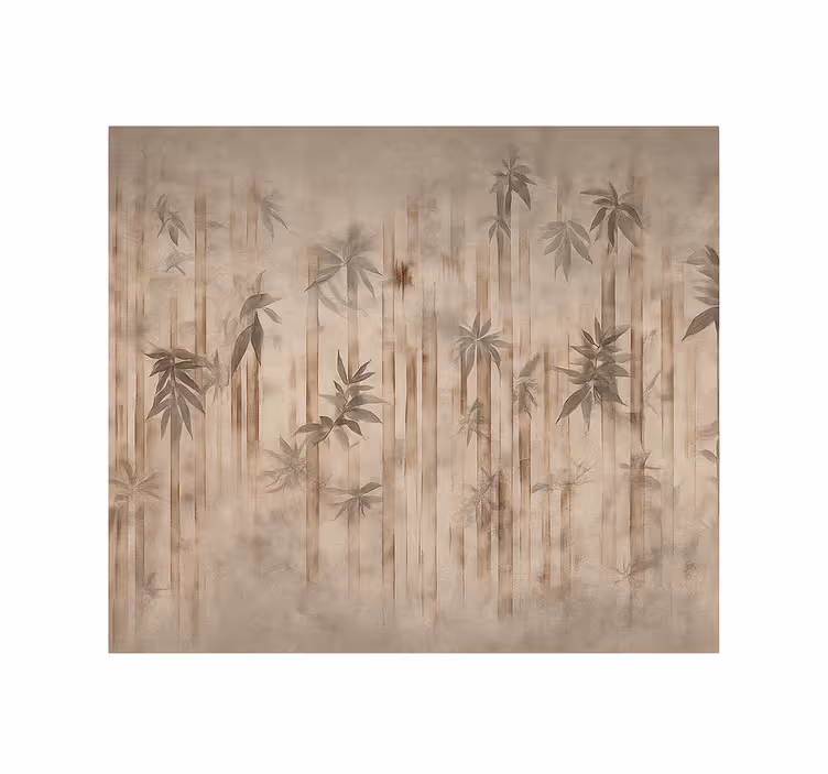 Tapisserie salon forêt de bambous vintage - TenStickers