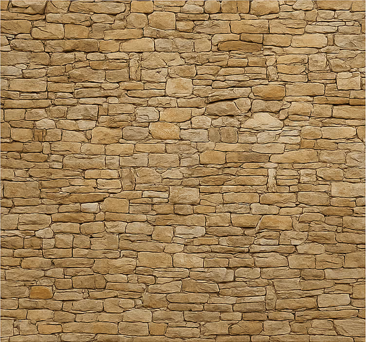 Tapisserie salon mur en pierre beige - TenStickers