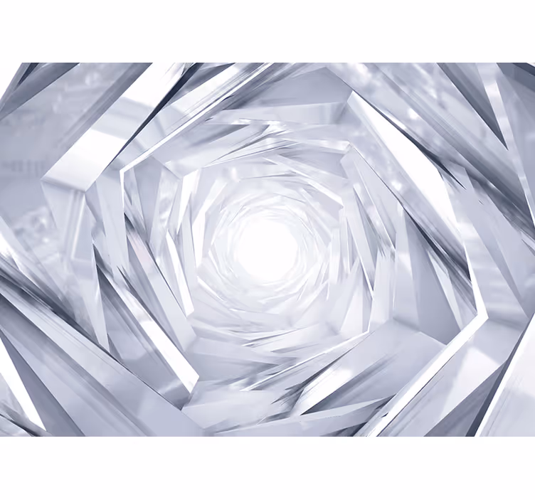 Papier peint 3d effet blanc - TenStickers