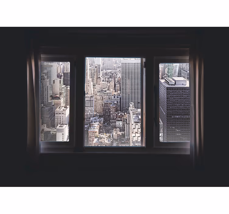 Tapisserie murale New York vue d'une fenêtre  - TenStickers
