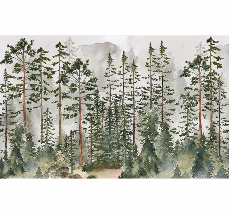 Papier peint forêt chambre d'enfant en forêt - TenStickers