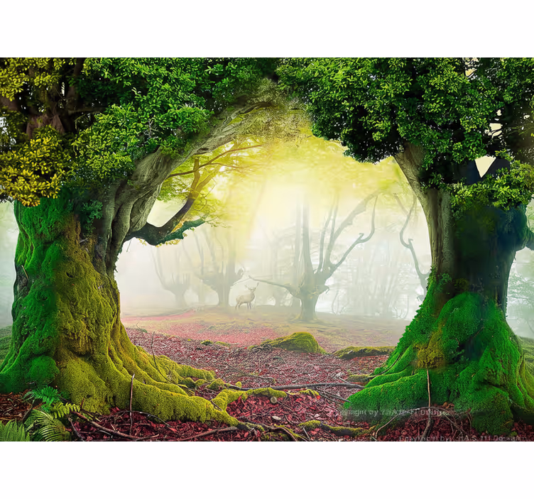 Papier peint nature portail de la forêt éternelle - TenStickers