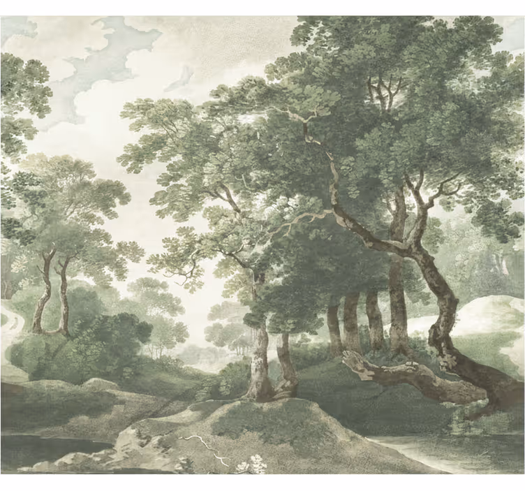 Papier peint forêt nature intemporelle classique - TenStickers