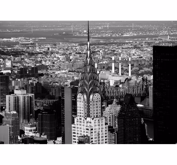 Tapisserie murale New York paysage urbain chic - TenStickers