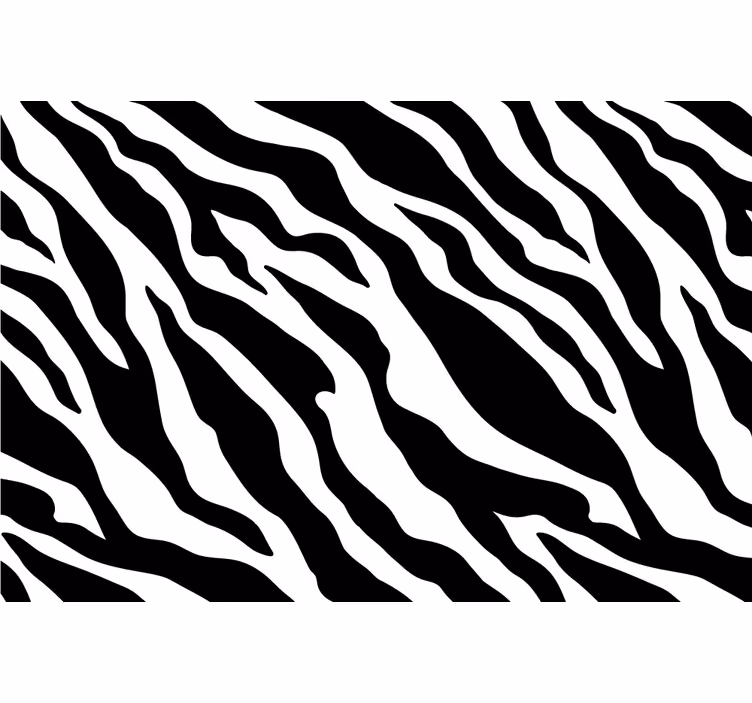 Tapisserie africaine imprimé zèbre noir et blanc - TenStickers