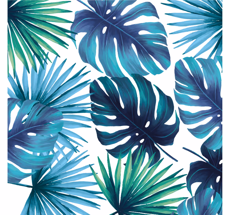 Tapisserie jungle feuilles tropicales style californien - TenStickers