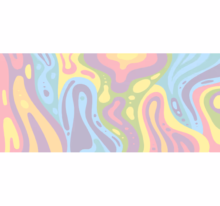 Tapisserie salle de bain effet lampe à lave colorée - TenStickers