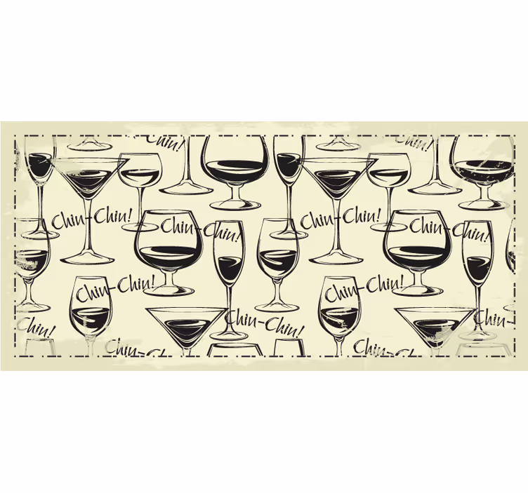 Tapisserie cuisine verres de vin - TenStickers