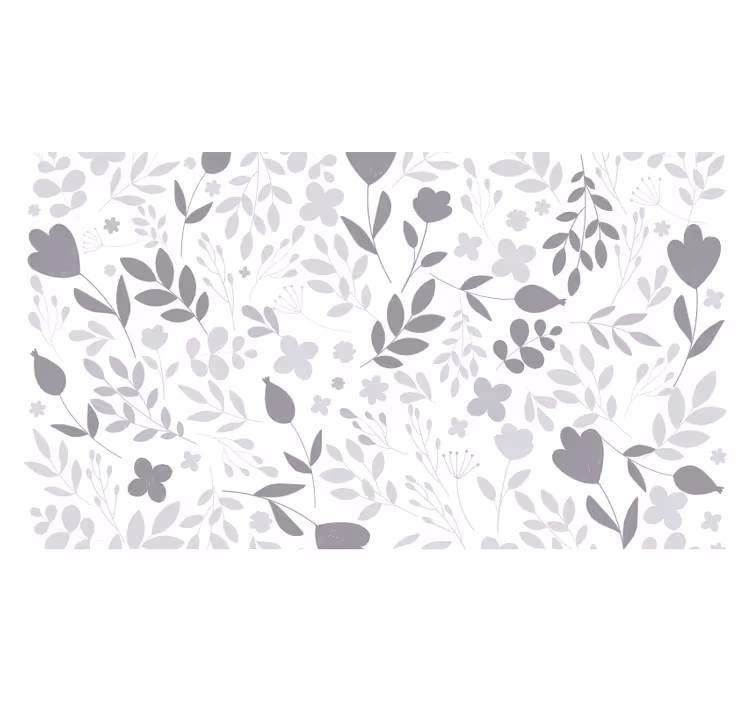 Tapisserie blanc tapis vinyle motif gris - TenStickers