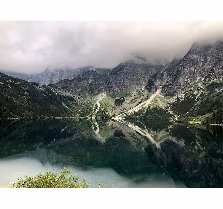 Tapisserie vert lac de morskie oko - TenStickers