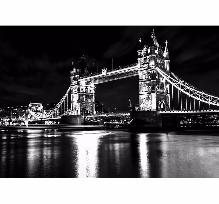 Tapisserie noir londres la nuit - TenStickers